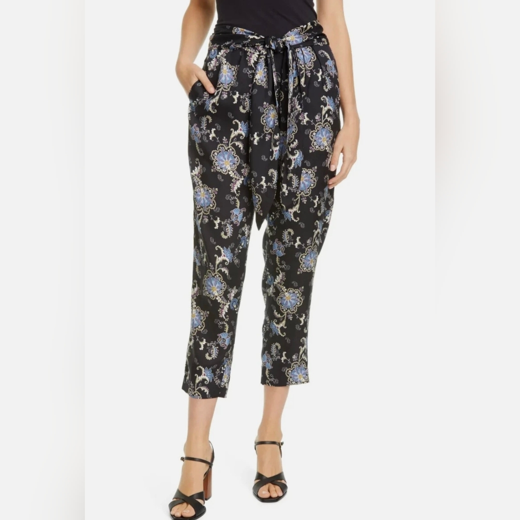 Rebecca Taylor Silk Paisley Fleur Pants 2